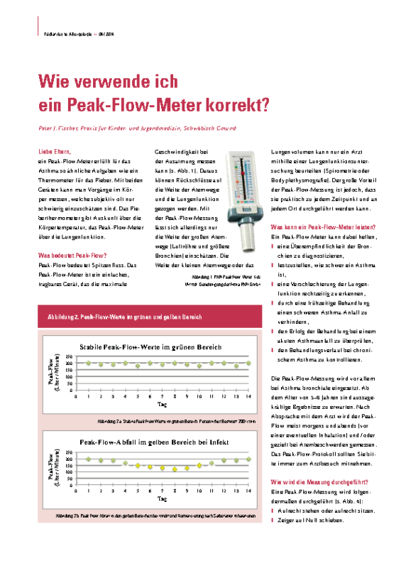 Wie verwende ich ein Peak-Flow-Meter